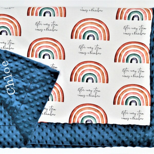 Rainbow Blanket Etsy