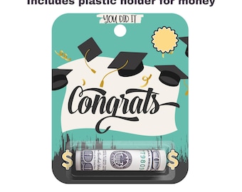 Congrats | Graduation Money Card | Graduation Gift | Money Card | High School | College | Senior Gift | Cash Gift | Unique Gift Giving