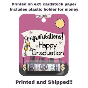 Congratulations! Happy Graduation | Graduation Gift | Money Card | High School | College | Senior Gift | Cash Gift | Congrats