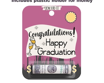 Congratulations! Happy Graduation | Graduation Gift | Money Card | High School | College | Senior Gift | Cash Gift | Congrats