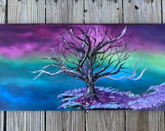 Rainbow's Edge 12x24 Acrylic Landscape Painting