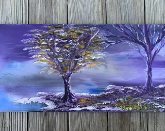 Dead Or Alive 12x24 Acrylic Landscape Painting