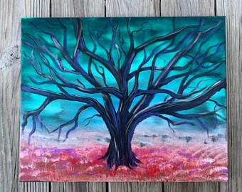 Bleeding Earth 16x20 Acrylic Landscape Painting