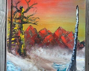 Apocalyptic Hellscape 18x24 Acrylic Landscape Painting
