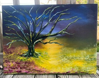 Electric Nights 18x24 Acrylic Landscape Painting