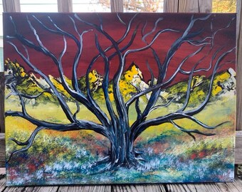 Enchanted Apocalypse 18x24 Acrylic Landscape Painting