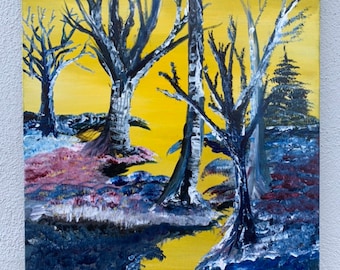 Mustard Gas 18x24 Acrylic Landscape Painting