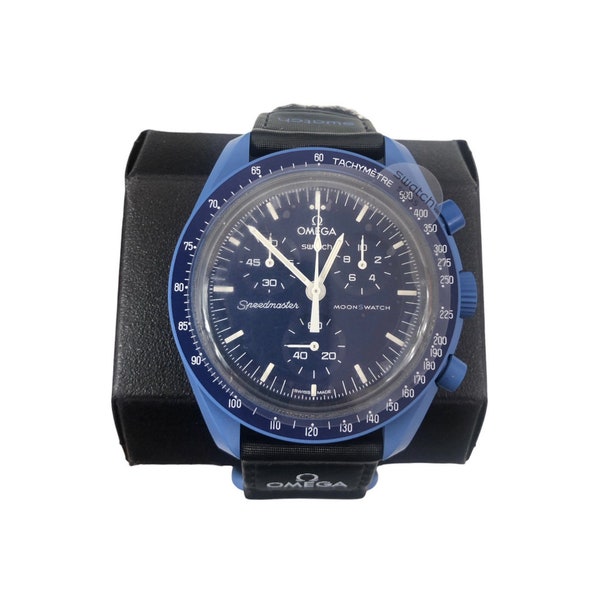 Moonswatch Omega x Swatch Mission to Neptune Armbanduhr aus Biokeramik – ANC2296