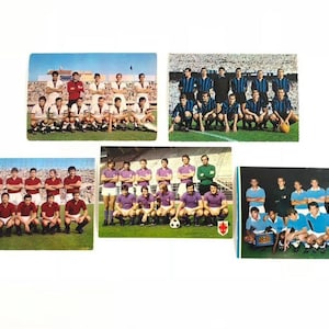 Cartoline Calcio Anni 60-70 Inter Napoli Cagliari Fiorentina Torino 5 Cartoline – AUC2050