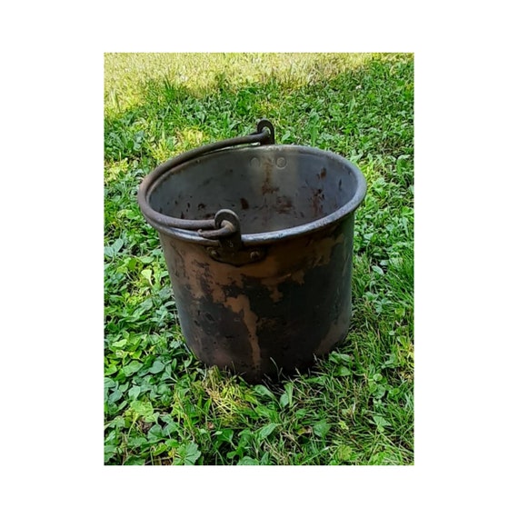 Antique Copper Cauldron With Handle Etsy