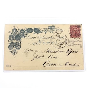 Cartolina Alba 1894 Ditta Luigi Calissano & Figli Autografata – AUC2755