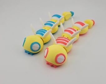 Gelede Dudunsparce, bureaudecoratie, Pokémon-decor, Pokémon-print, Pokémon-figuur, schattige Pokémon, Pokémon-cadeau, 3D-geprinte Pokémon