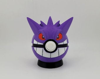 Gengar Pokeball, functionele Pokeball, Pokeball-thema, 3D-geprinte Pokeball, Pokémon-cadeau, Pokémon-decor