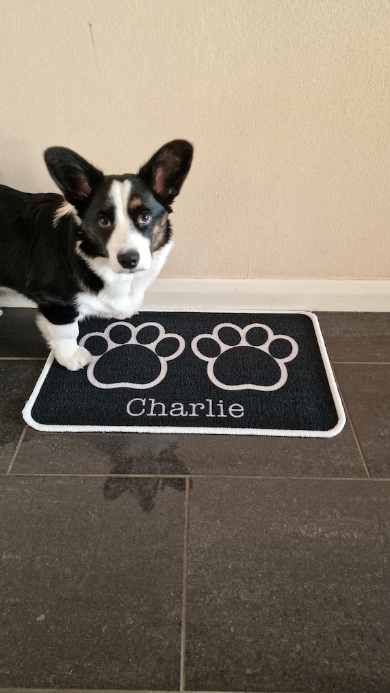 Personalised Dog Food Mat big Paw Design Pet Bowl Mat Pet Food Mat Custom Pet Mat Dog Rug Etsy UK