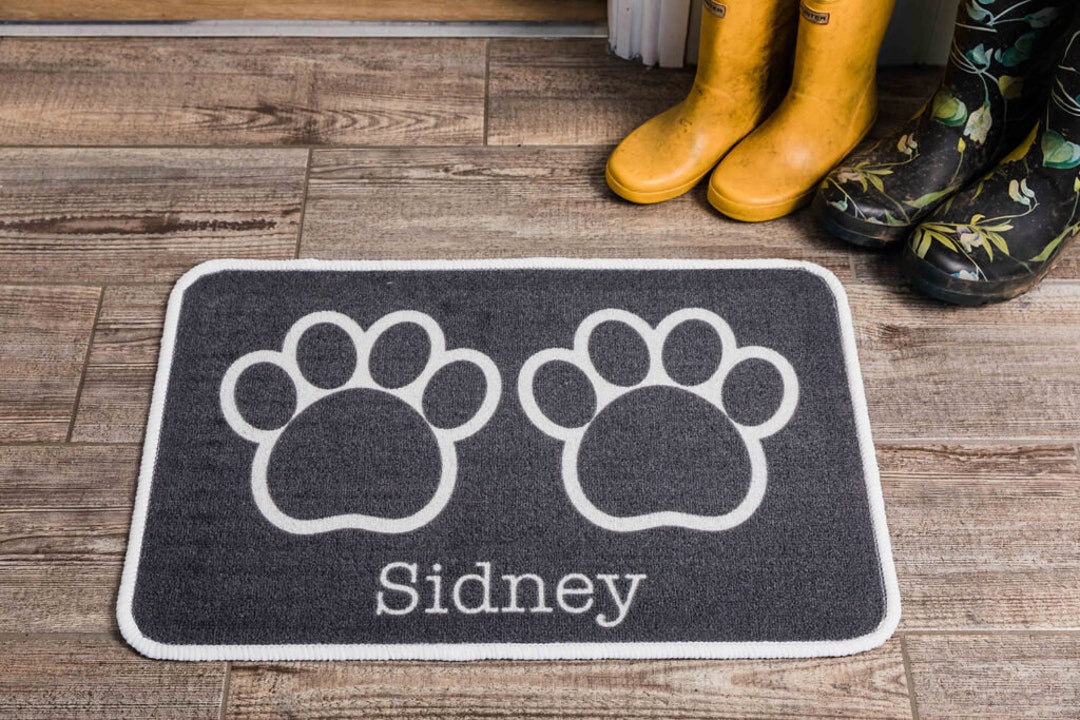 Personalised Dog Food Mat 'big Paw' Design Pet Bowl Mat Pet Food Mat