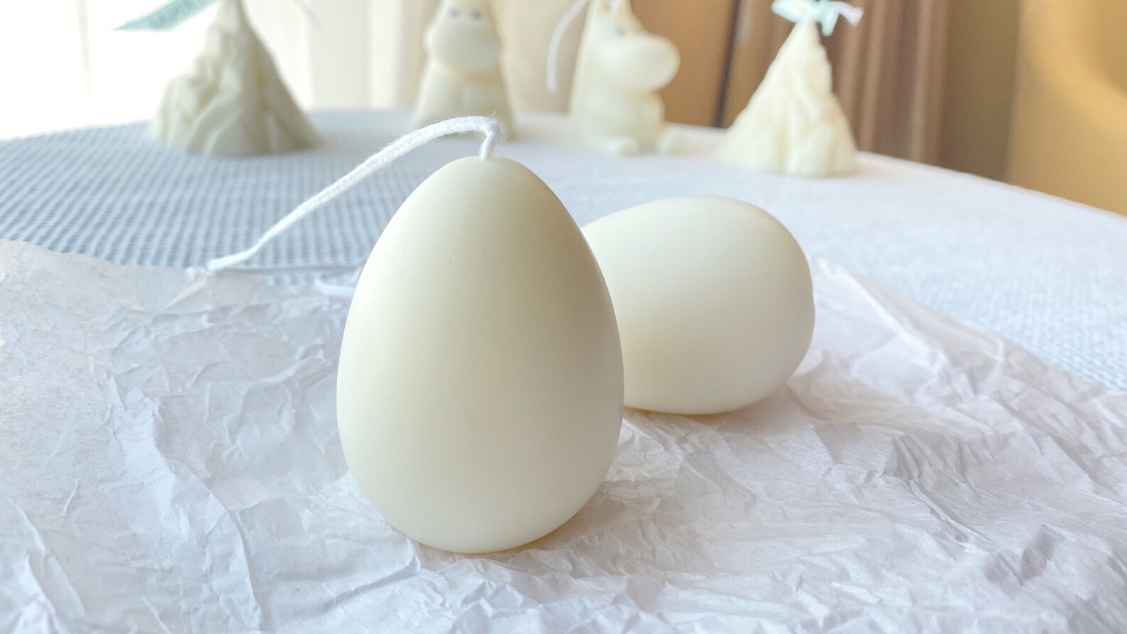 Egg candle handmade egg candle white egg candle candle for Etsy