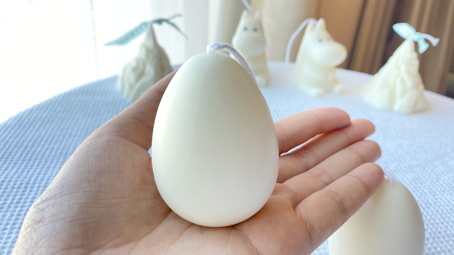 Egg candle handmade egg candle white egg candle candle for Etsy