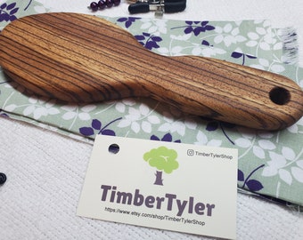 Zebrawood "Hairbrush" Spanking Paddle para disciplina doméstica y BDSM - SOLO adultos