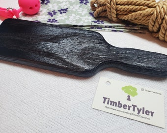 Charred Oak "The Business" Spanking Paddle para disciplina doméstica y BDSM - SOLO adultos