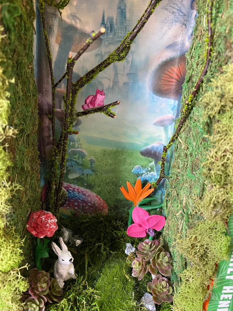 Alice in Wonderland Inspired Book Nook Book Shelf Insert Etsy
