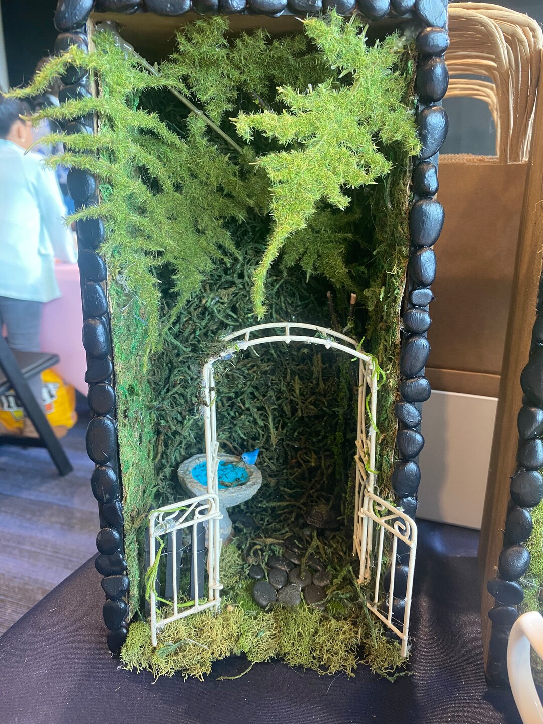 Enchanted Garden Book Nook Book Shelf Insert Book End Book Nook Book