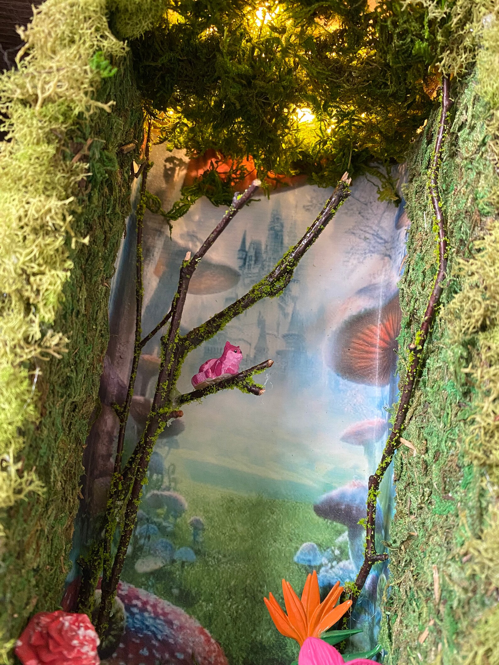 Alice in Wonderland Inspired Book Nook Book Shelf Insert Etsy