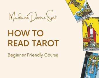 Tarot-Anfängerkurs | Lernen Sie Tarotkarten Bedeutungen, Lesungen (Digital Guide)
