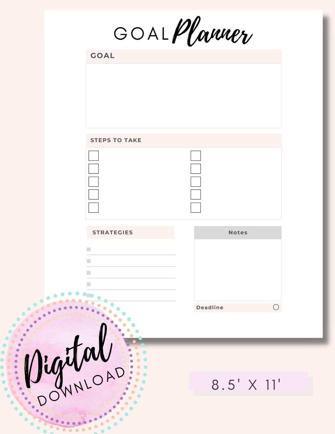 Daily Task to Do List, Printable Personal Organizer - Etsy