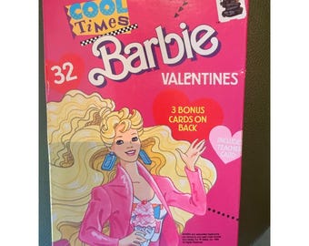 Biglietti di San Valentino vintage di Cleo Barbie, 1989, USA, 29 biglietti, buste + scatola aperta