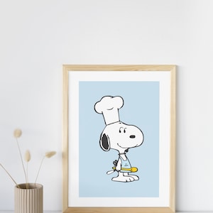 Snoopy Chef Print | Home | Kitchen | Bedroom | Wall Art | Gift | Decor | Quote | Inspirational | Travel | Dog | Peanuts