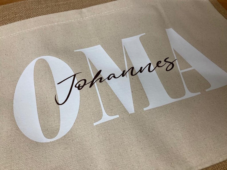 borsa in juta personalizzata, shopper, regalo per mamma, nonna, zia immagine 8