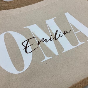 personalisierte Jute Tasche, Shopper, Geschenk für Mama, Oma, Tante zdjęcie 7