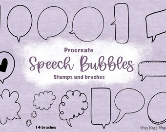 Procreate Speech Bubbles-Stamps and Brushes