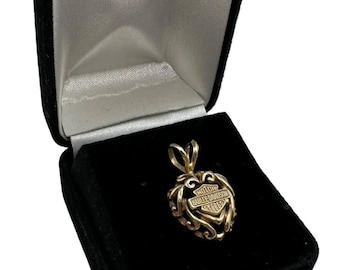 10k Yellow Gold Harley-Davidson Heart Pendant  3 Grams