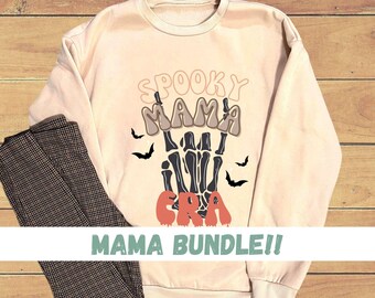 Spooky Mama Era Skeleton Hand PNG, Halloween Momster Design (Digital Download)