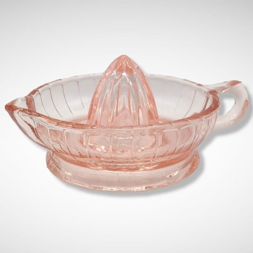 Pink Depression Style Glass Juicer Reamer W/ Spout & Handle Etsy