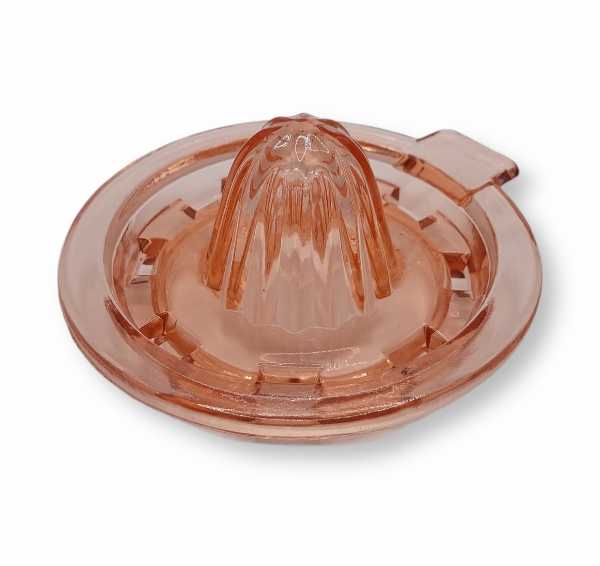 Pink Depression Style Glass Juicer Reamer & 2 Cup Measuring Etsy