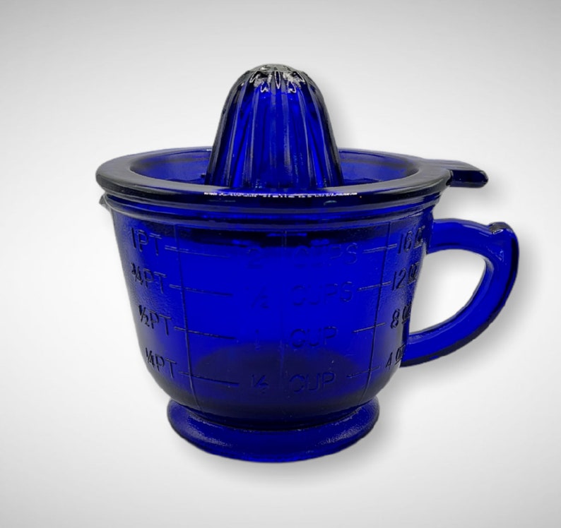 Cobalt Blue Juicer Reamer & 2 Cup Measuring Cup Huge 2 PC Etsy