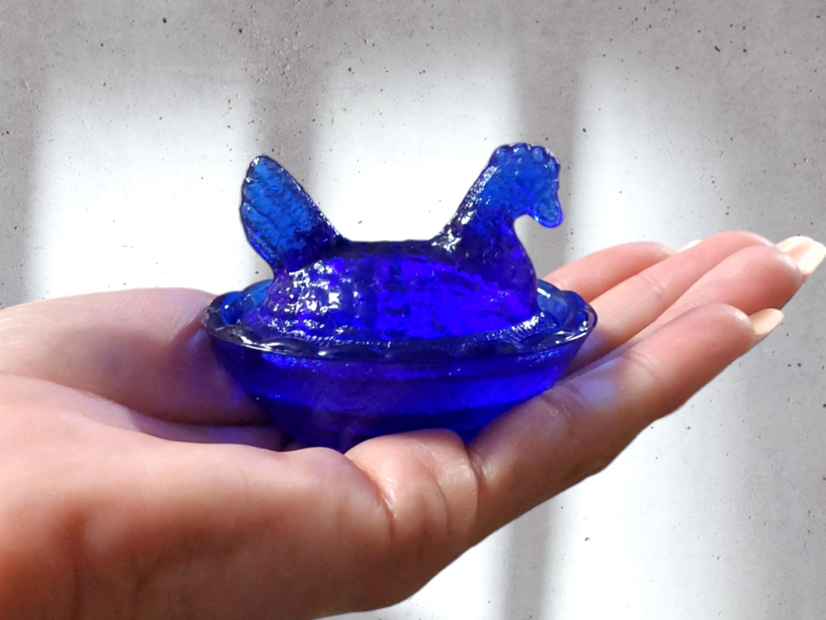 Cobalt Blue Glass Bowl - Etsy