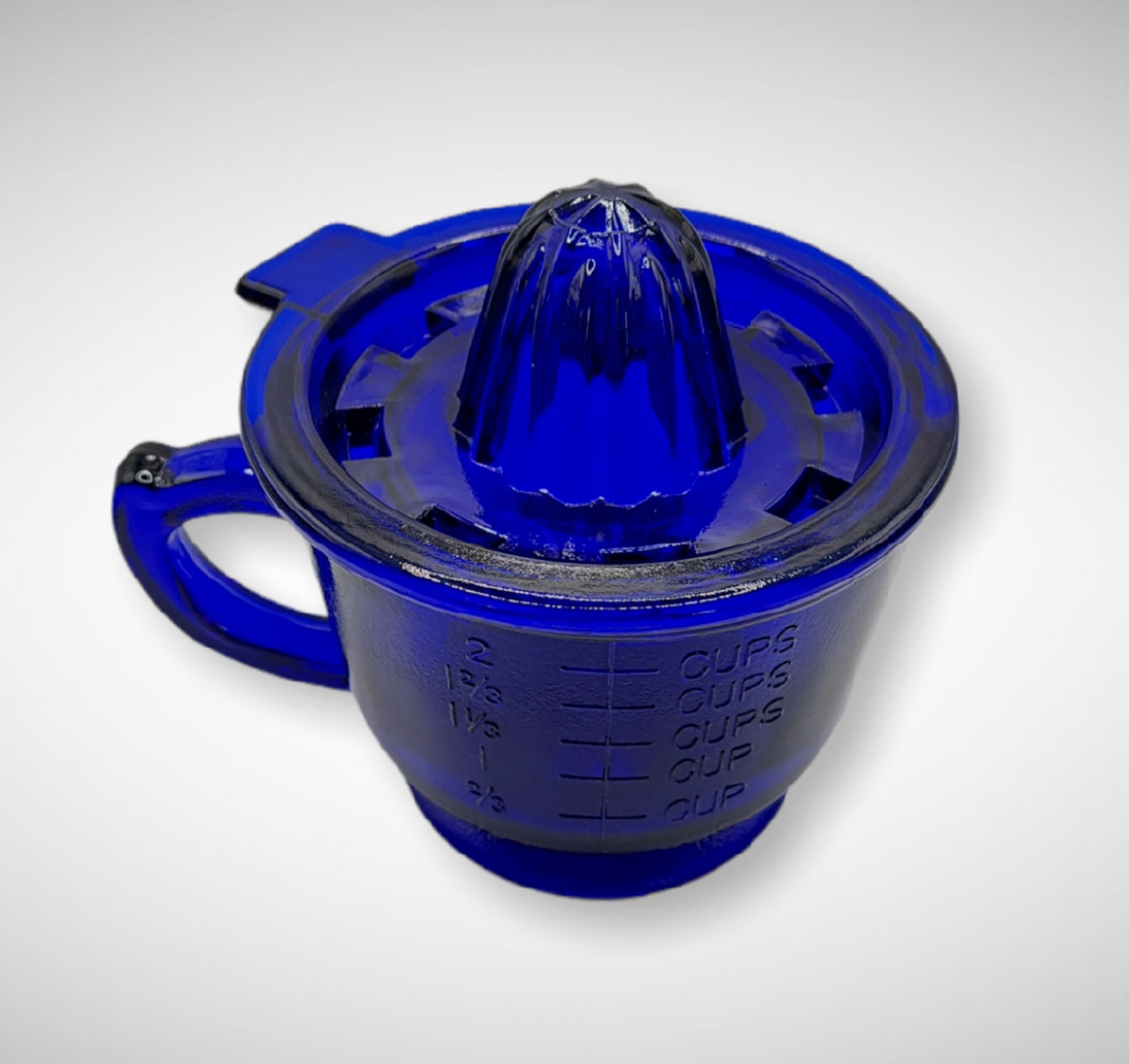 Cobalt Blue Juicer Reamer & 2 Cup Measuring Cup Huge 2 PC Etsy