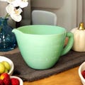 Jadeite Glass 2 Cup Measuring Cup & Mixing Bowl w/ Markers - Depression Style, Vintage, Cooking, Farmhouse, Kitchenware, Milk Glass, Retro