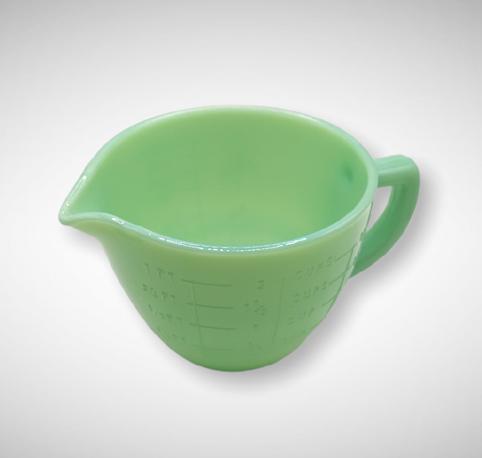 Jadeite Glass 2 Cup Measuring Cup & Mixing Bowl W/ Markers Etsy