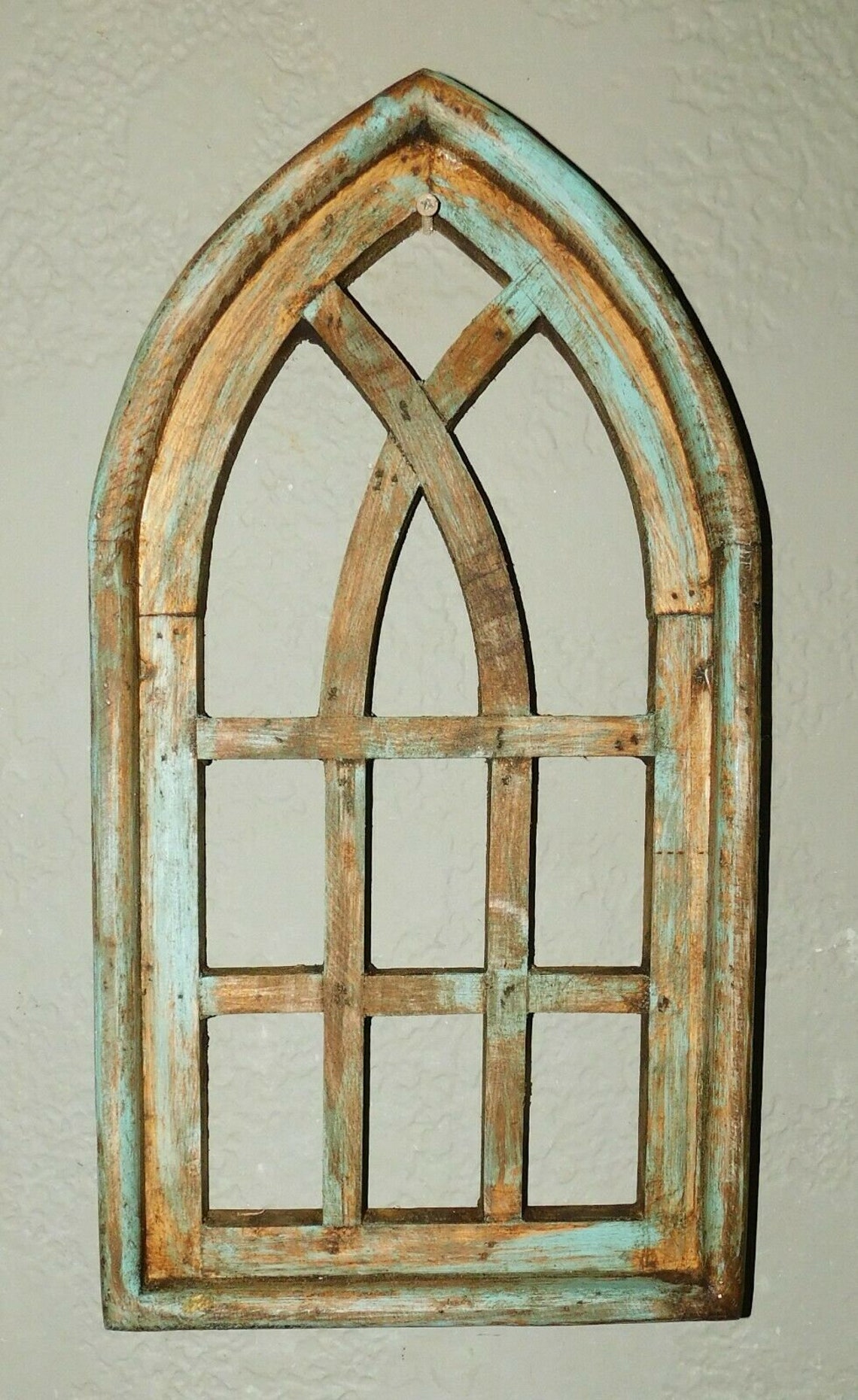 Wooden Antique Style Church WINDOW Frame Primitive Wood Gothic Etsy