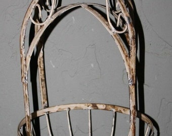 Rustic Hanging PLANTER Basket Antique Victorian Style Garden Plant Hanger