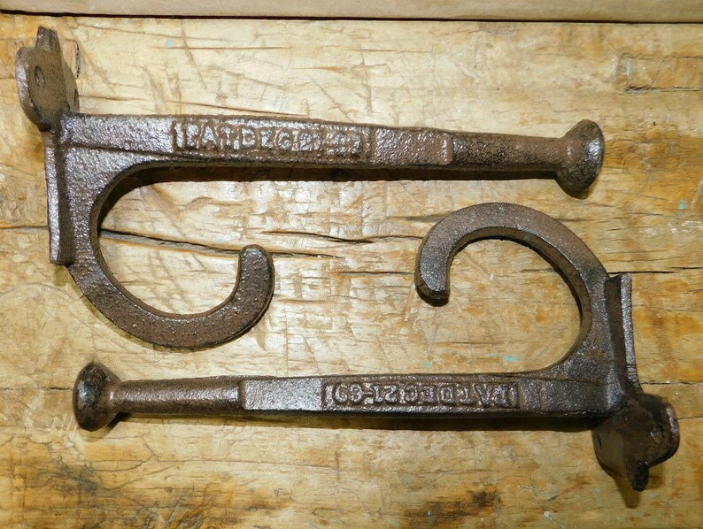 2 HUGE Cast Iron Western Cowboy Tack Saddle Coat Hook Hook Etsy