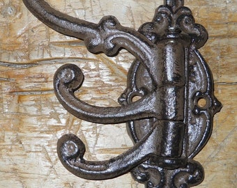 5Pcs Vintage Love Style Cast Iron Wall Coat Hooks Keys Hats Hook Hall Tree Decor