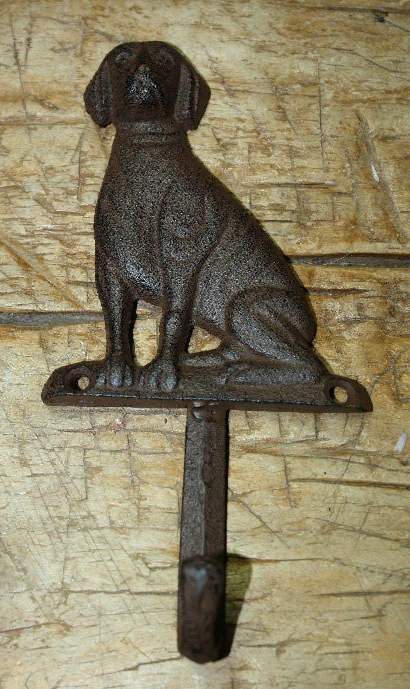 Cast Iron Antique Style DOG Coat Hooks Hat Hook Rack Towel LAB Etsy