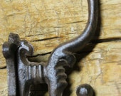 4 Cast Iron HEAVY DUTY Style Coat Hooks Hat Hook Rack Hall Tree Restoration