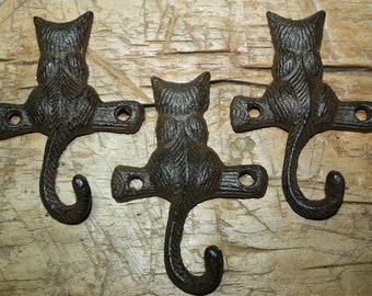 Coats by Cat-Nab Over the Door Cat Double Hook Hanger I Perfect for Cat Lovers I Heavy Duty Iron Organizer for Hanging Towels Robes Keys Clothes Black Coats by Cat-Nab Over the Door Cat Double Hook Hanger I Perfect for Cat Lovers I Heavy Duty Iron Organizer for Hanging Towels Robes Keys Clothes Black