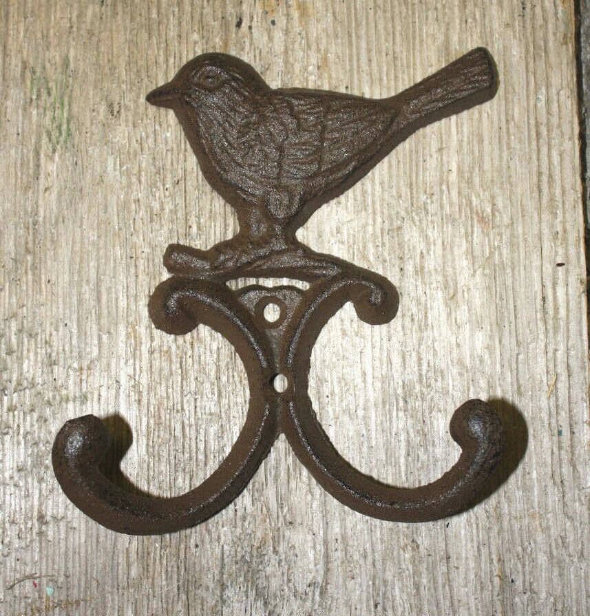 Cast Iron BLUE BIRD Towel Hooks Hat Rack Coat Hook Rustic Etsy